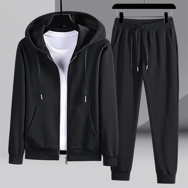 Levoire | Ensemble De Détente Pour Hommes En Tricot Noir
