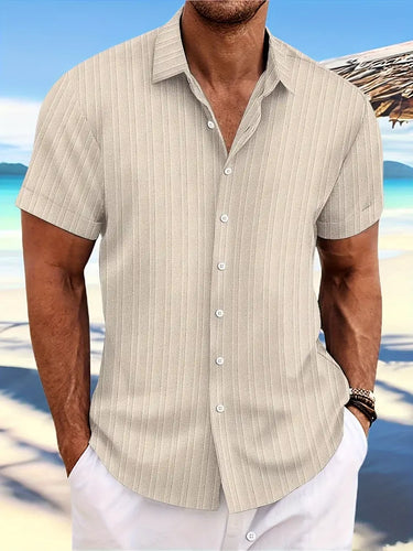 Levoire | Chemise À Manches Courtes Avec Patte De Boutonnage Pour Homme