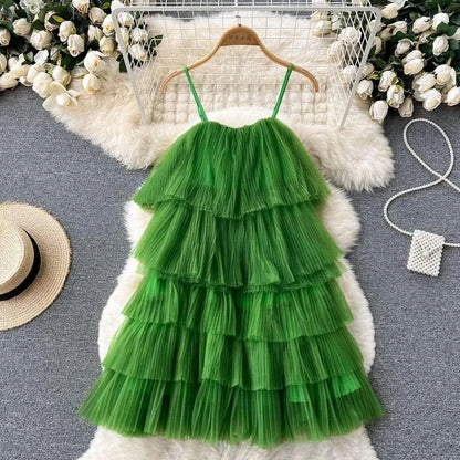 Levoire | Robe froncée avec un large froncé Vert Une taille