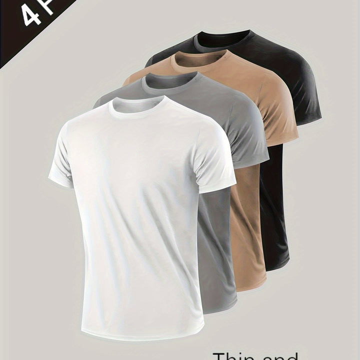 Levoire | T-Shirt Unicolore Pour Hommes À Manches Courtes