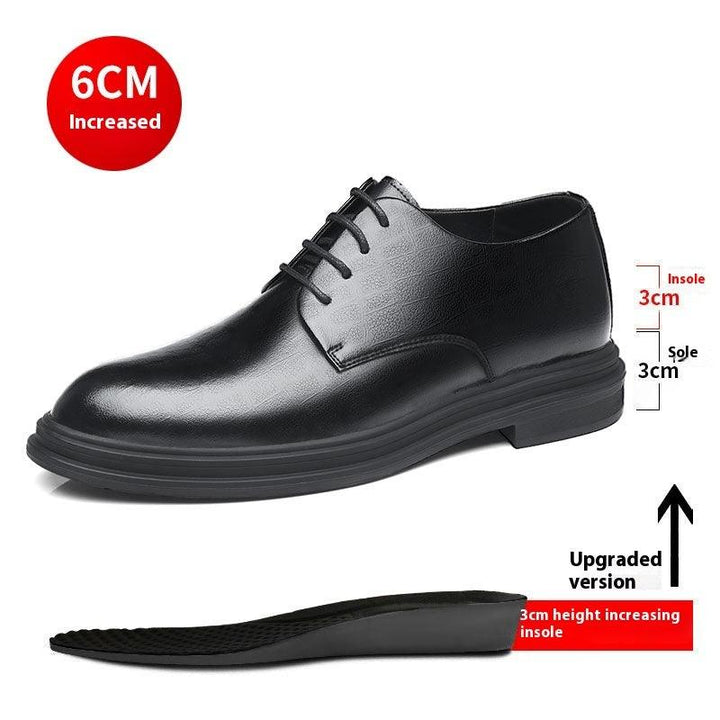 Levoire | Chaussures En Cuir Ajustables En Hauteur Ascenseur caché noir 6CM