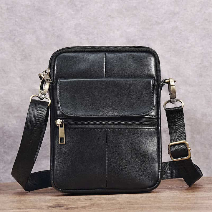 Levoire | Petit Sac À Bandoulière En Cuir Véritable Pour Hommes