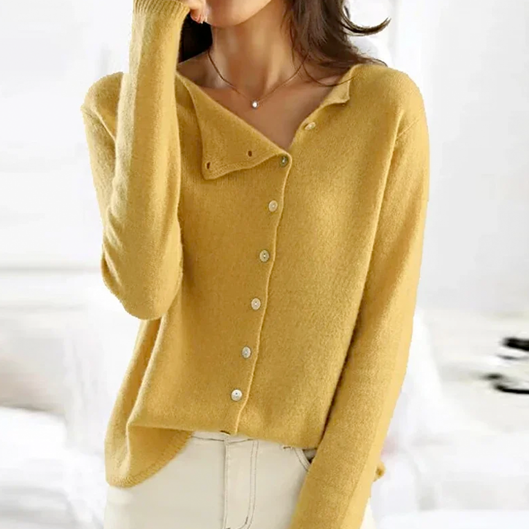Levoire | Élégant Cachemire Cardigan De Qualité Premium Jaune