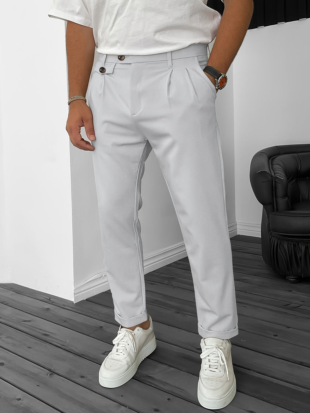 Levoire | Pantalons Stretch Pour Hommes Pour Les Affaires
