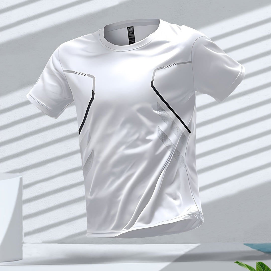 Levoire | T-Shirt Coloré Pour Hommes En Tissu À Séchage Rapide À Manches Courtes Blanc