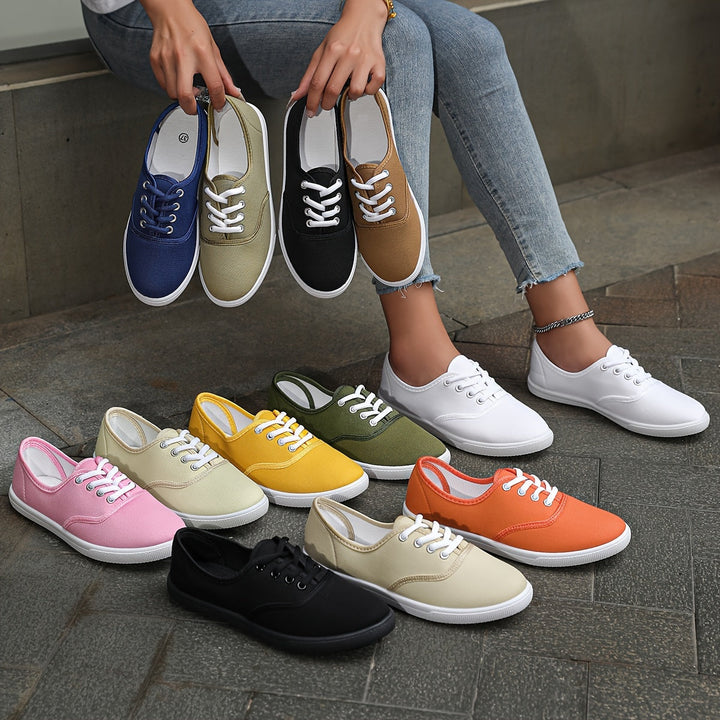 Levoire | Basses Chaussures En Toile Confortables Blanches