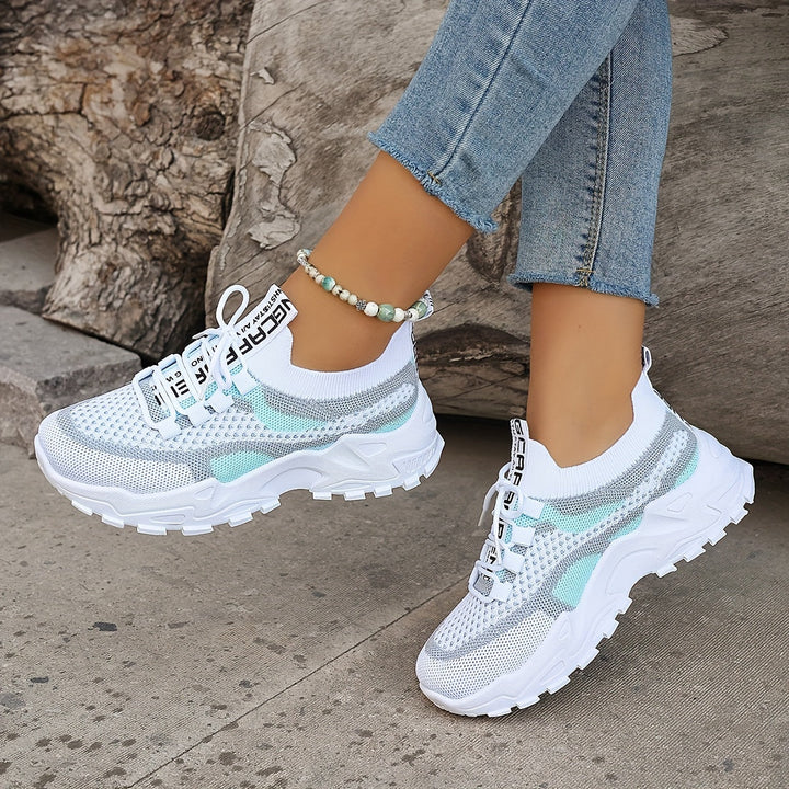 Levoire | Baskets Tricotés Colorblock Cyani