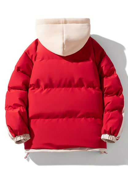 Levoire | Veste Puffer À Manches Longues Avec Capuche, Zip Et Poches Rot