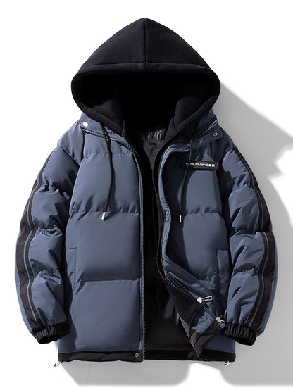 Levoire | Veste Puffer À Manches Longues Avec Capuche, Zip Et Poches Gris foncé