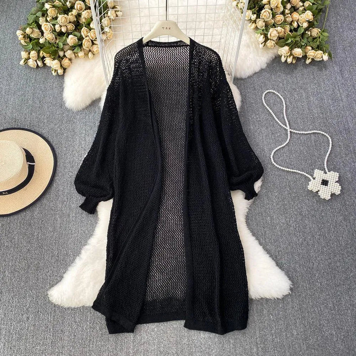 Levoire | Gilet en maille avec des manches bouffantes Noir Taille moyenne
