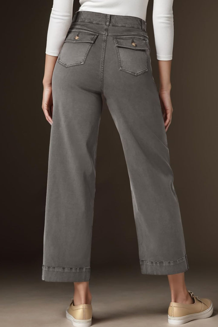 Levoire | Jean Taille Haute Avec Poches Classiques, Élégant Et Polyvalent