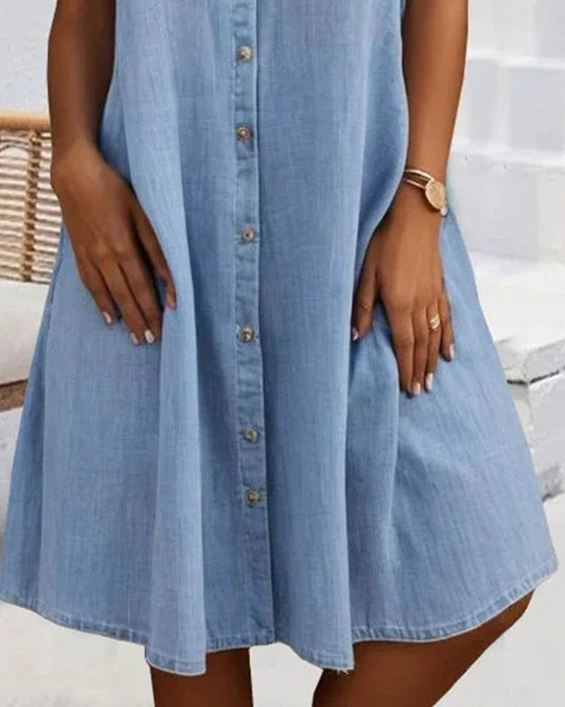 Levoire | Robe Midi À Manches Courtes Et Boutonnage