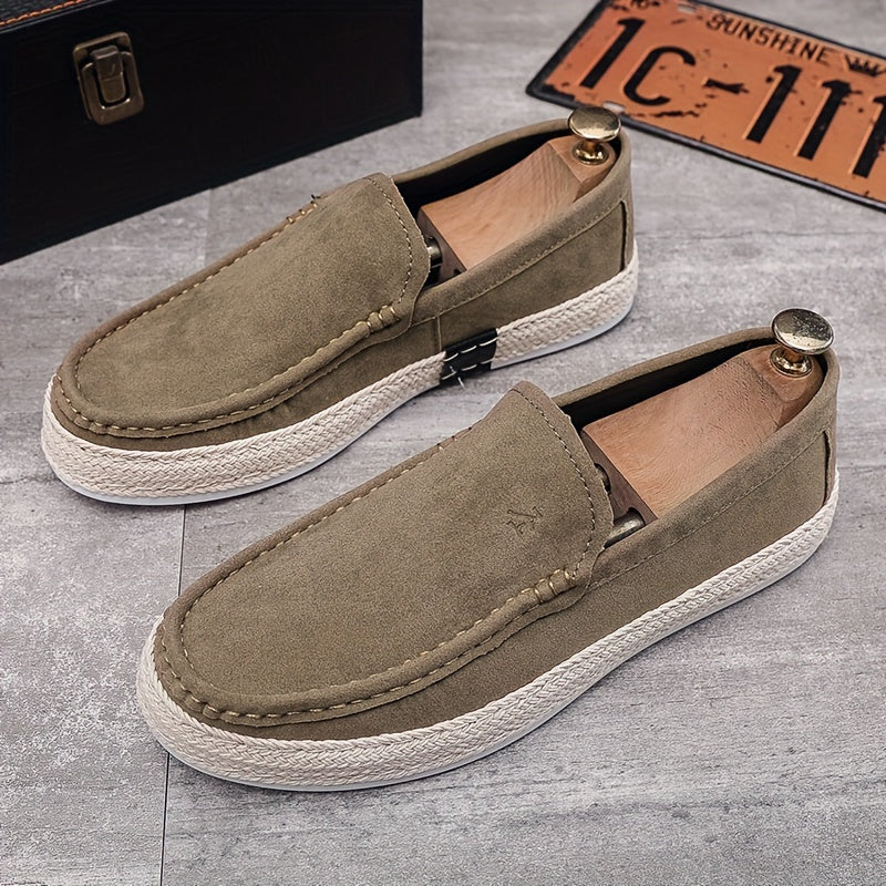 Levoire | Chaussures Hommes Slip On Flexibles Couleur kaki