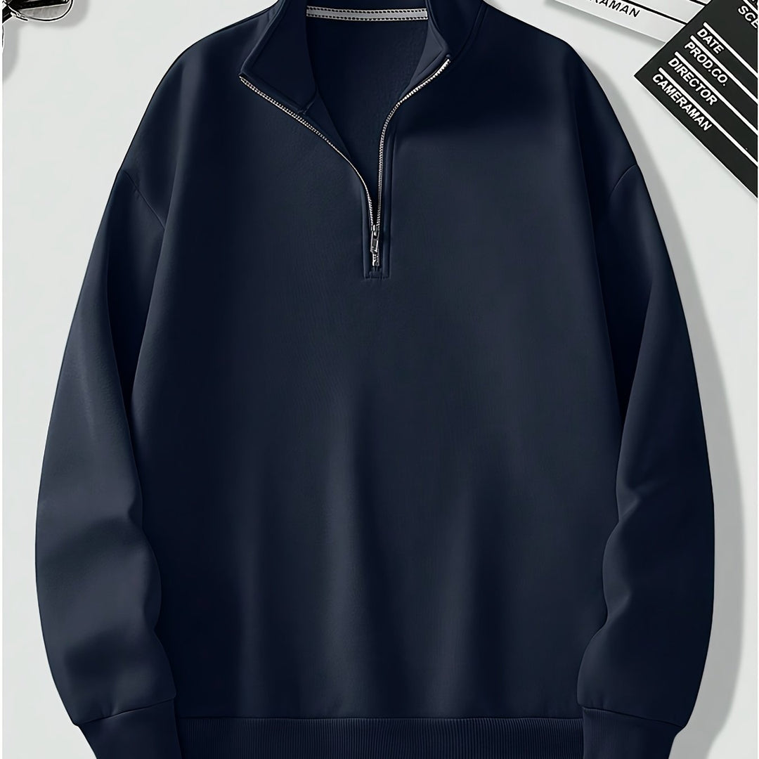 Levoire | Sweat-Shirt Relaxant Avec Légère Élasticité Et Demi-Zip Merimustav