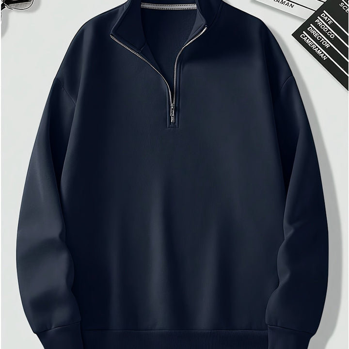 Levoire | Sweat-Shirt Relaxant Avec Légère Élasticité Et Demi-Zip Merimustav