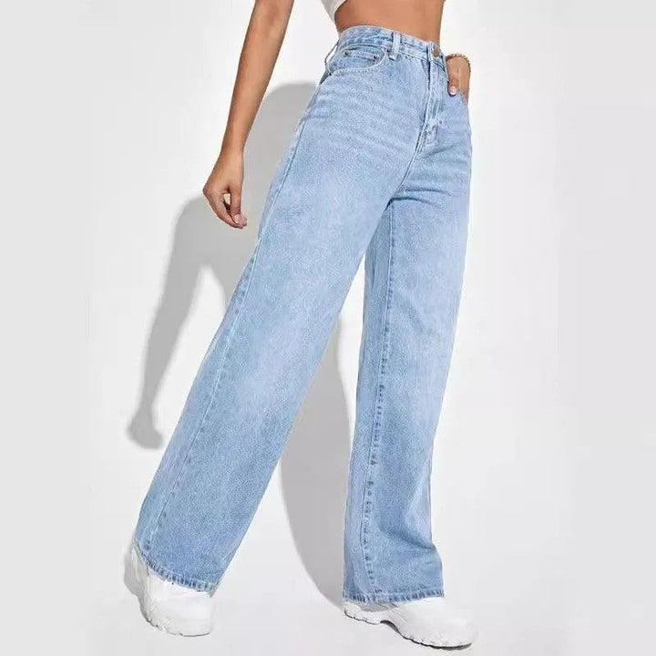 Levoire | Jeans slim taille haute femmes Bleu ciel