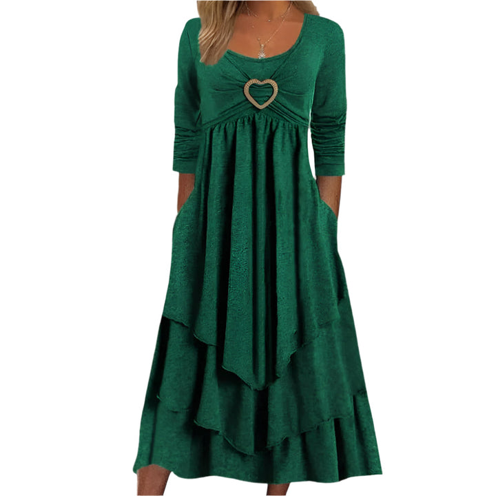 Levoire | Robe À Volants Avec Détail En Forme De Cœur Pour Femmes Vert