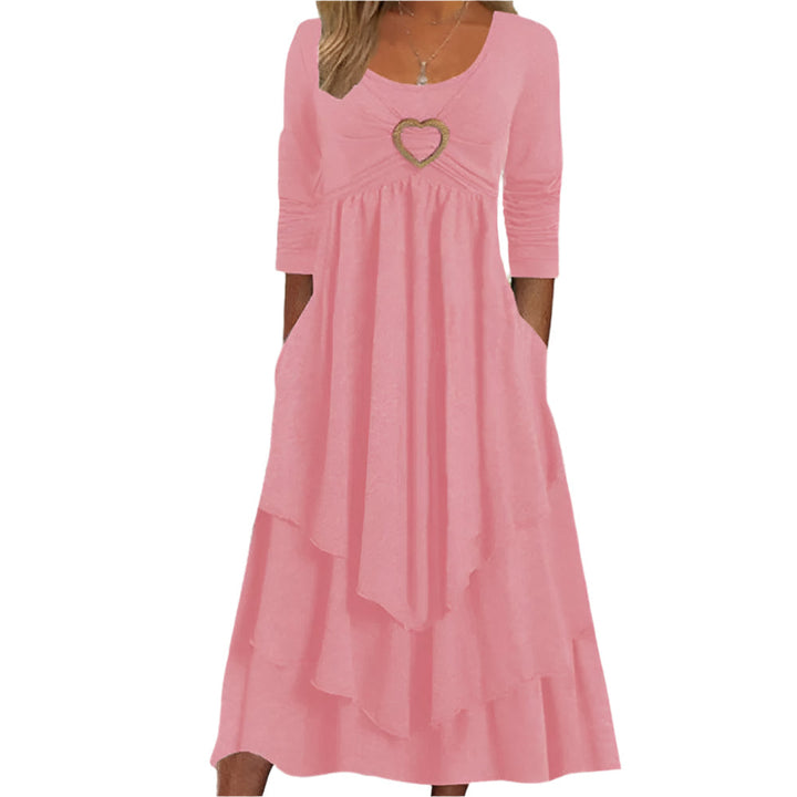 Levoire | Robe À Volants Avec Détail En Forme De Cœur Pour Femmes Rosa