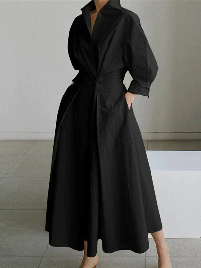 Levoire | Robe Maxi Ajustée Élégante Noir