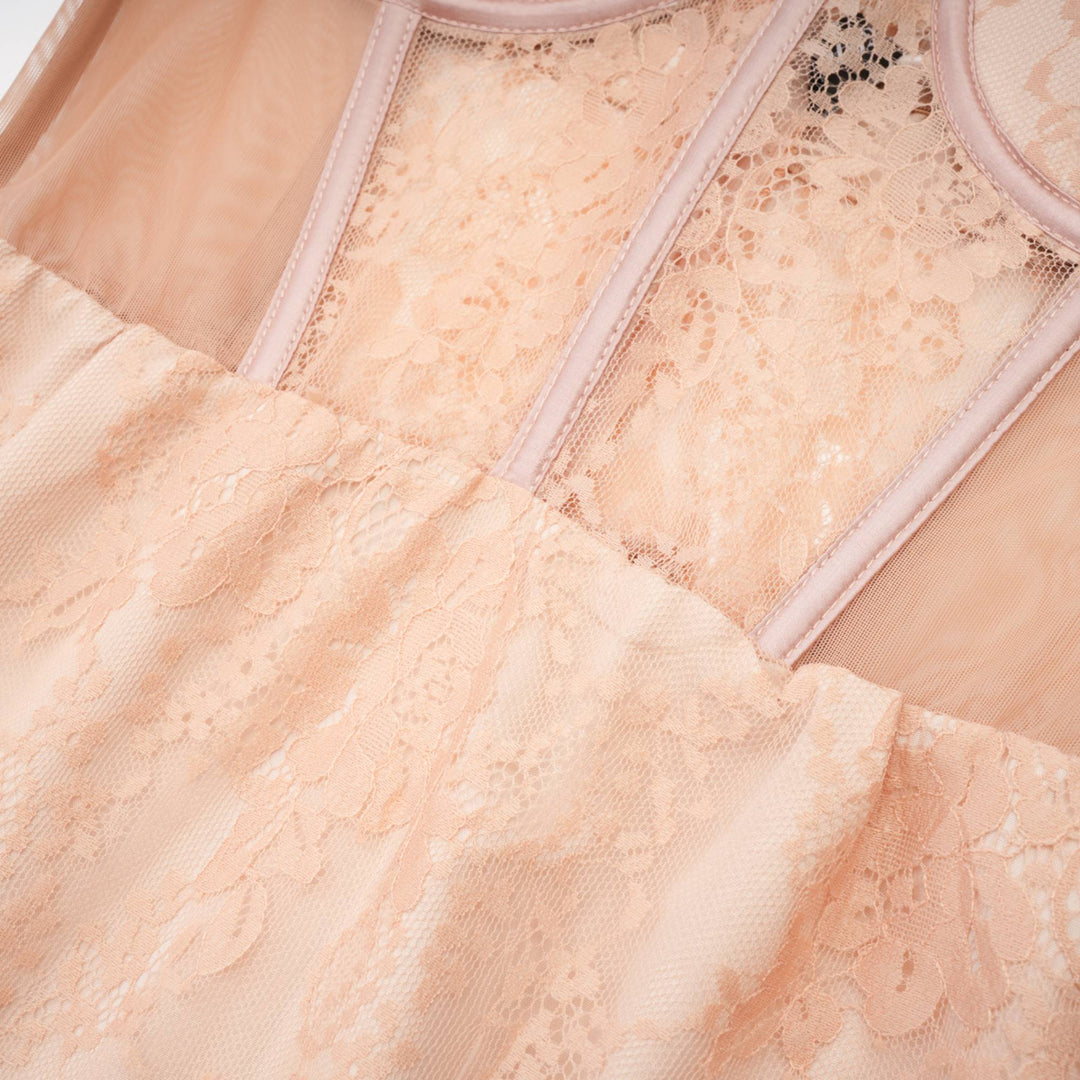 Levoire | Robe Maxi En Maille Bustier Rose