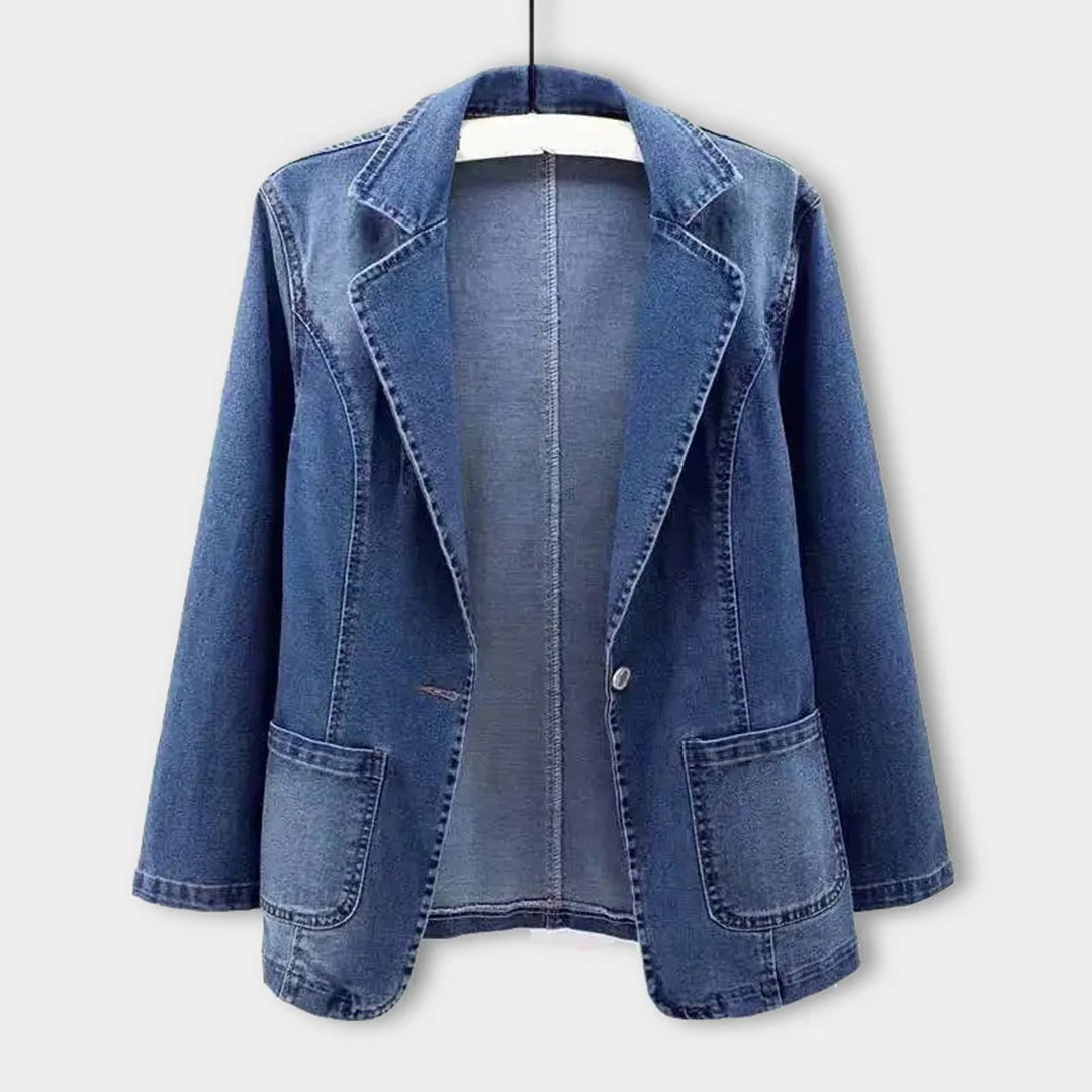 Levoire | Blazer En Denim Contemporain Pour Femmes Bleu