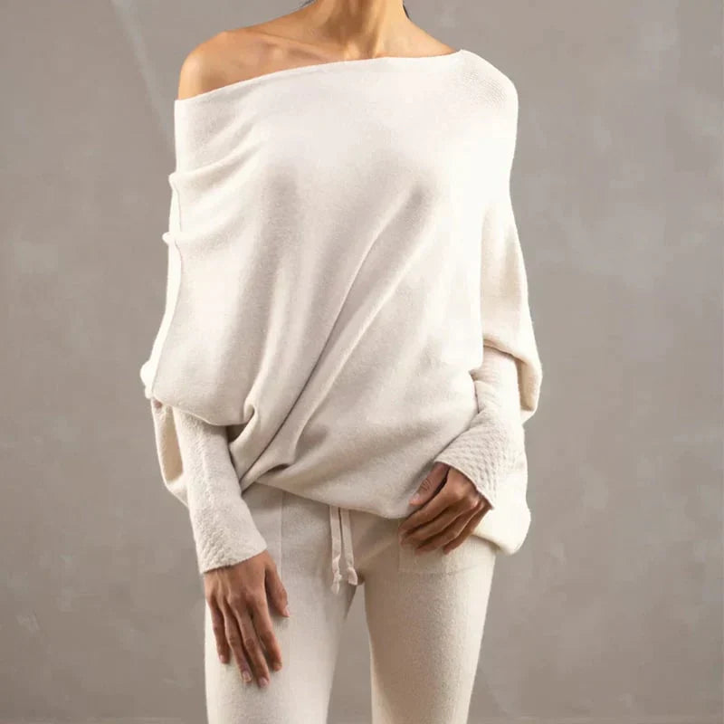Levoire | Pull Asymétrique Moderne Avec Encolure Bateau Pour Femmes