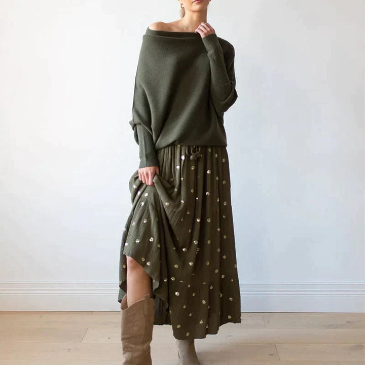 Levoire | Pull Asymétrique Moderne Avec Encolure Bateau Pour Femmes