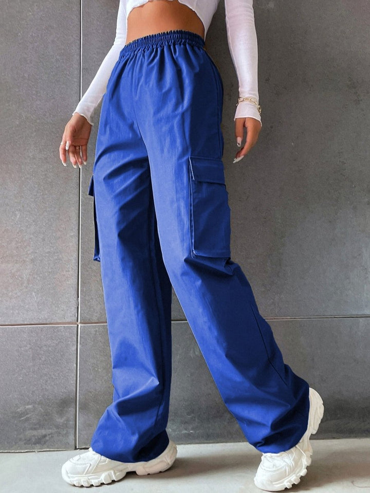 Levoire | Pantalons Cargo Pour Femmes Avec Poches Bleu