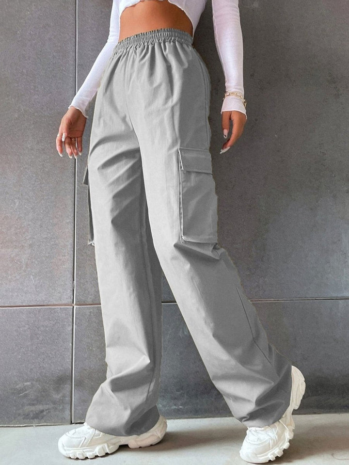 Levoire | Pantalons Cargo Pour Femmes Avec Poches Gris clair