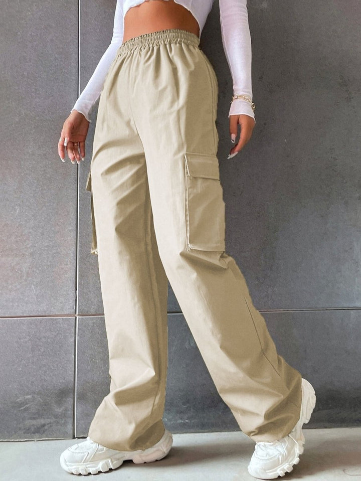Levoire | Pantalons Cargo Pour Femmes Avec Poches Beige