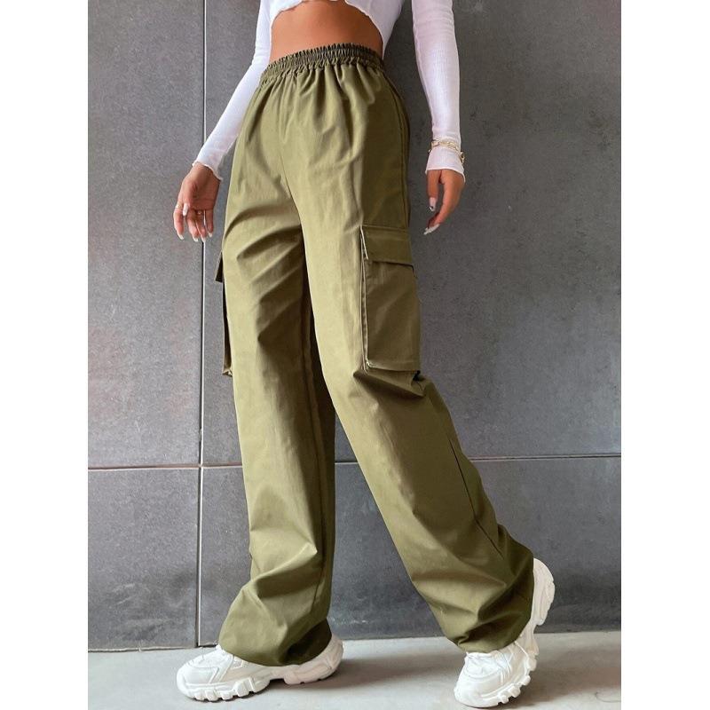 Levoire | Pantalons Cargo Pour Femmes Avec Poches Vert