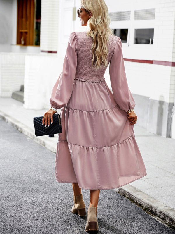 Levoire | Robe élégante et stylée avec des volants et décolleté en V