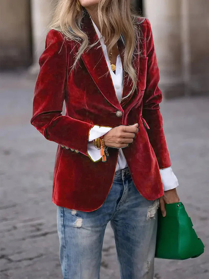 Levoire | Blazer En Velours Élégant Pour Femmes Rot