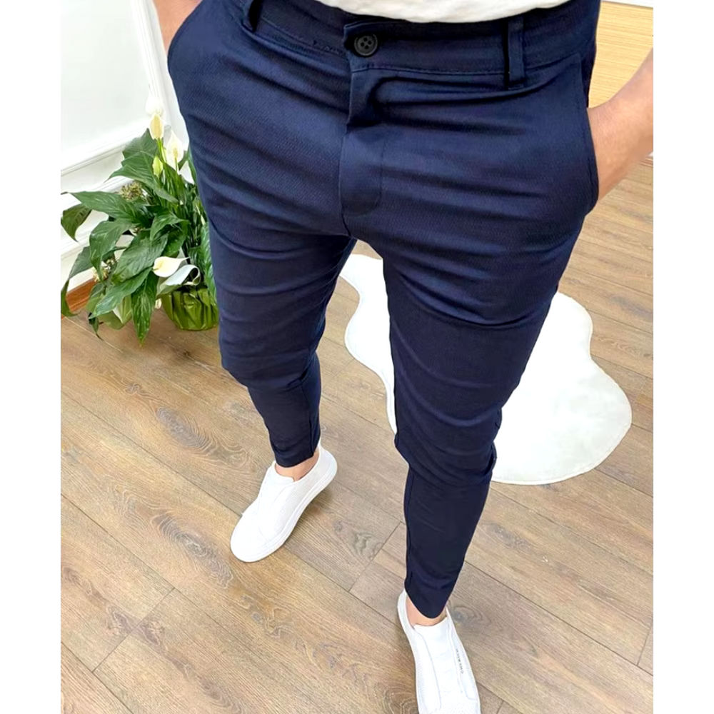 Levoire | Pantalon De Bureau Homme Pantalon En Tissu Polyvalent Pour Le Bureau Et La Vie Quotidienne Bleu