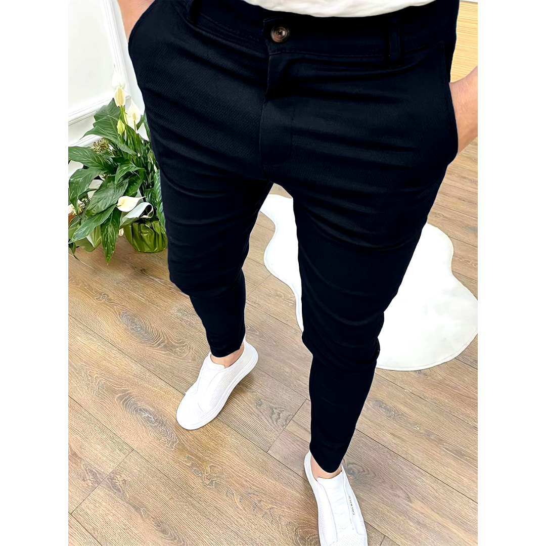 Levoire | Pantalon De Bureau Homme Pantalon En Tissu Polyvalent Pour Le Bureau Et La Vie Quotidienne Noir