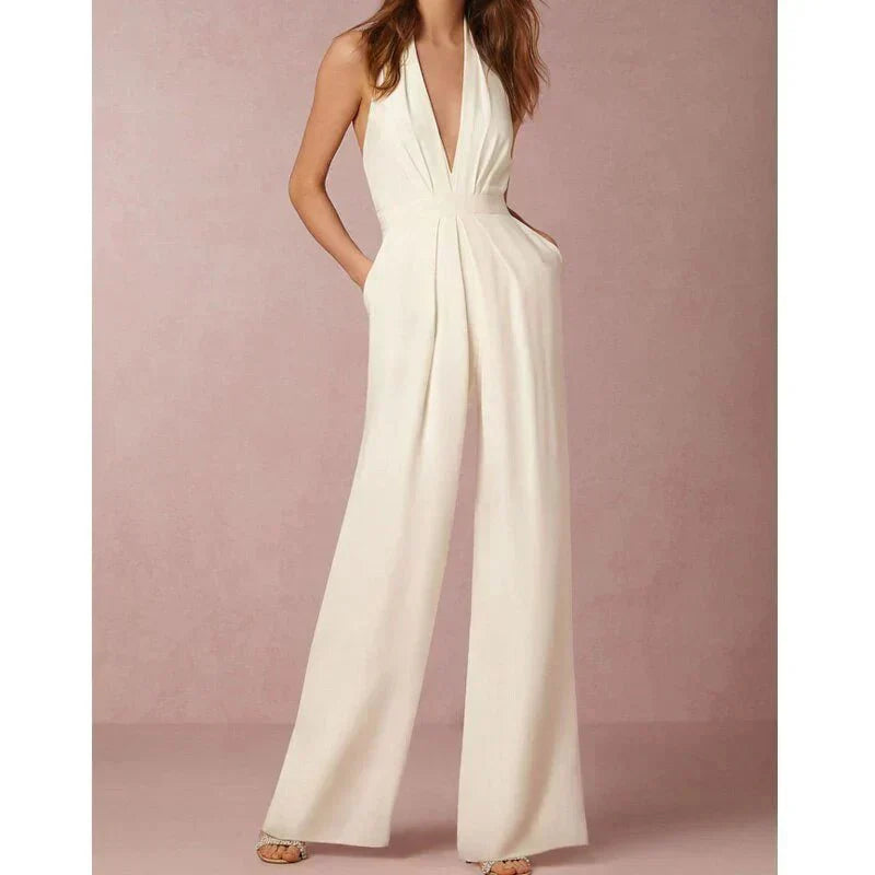 Levoire | Jumpsuit Élégant Pour Femmes Blanc
