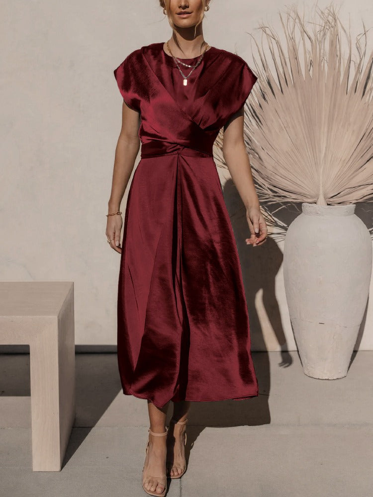 Levoire | Femme robe midi élégante Rouge