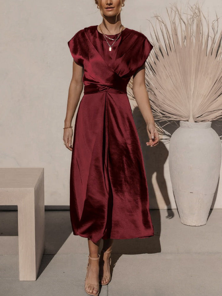 Levoire | Femme robe midi élégante Rouge