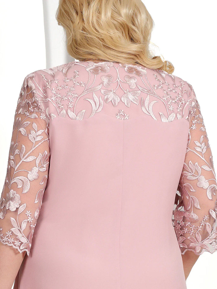 Levoire | Robe De Soirée Brodée Grande Taille Robe Maxi Confortable Pour Femmes