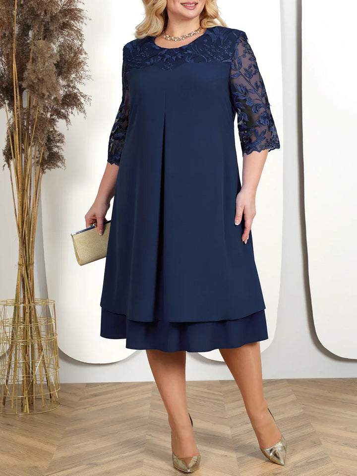 Levoire | Robe De Soirée Brodée Grande Taille Robe Maxi Confortable Pour Femmes