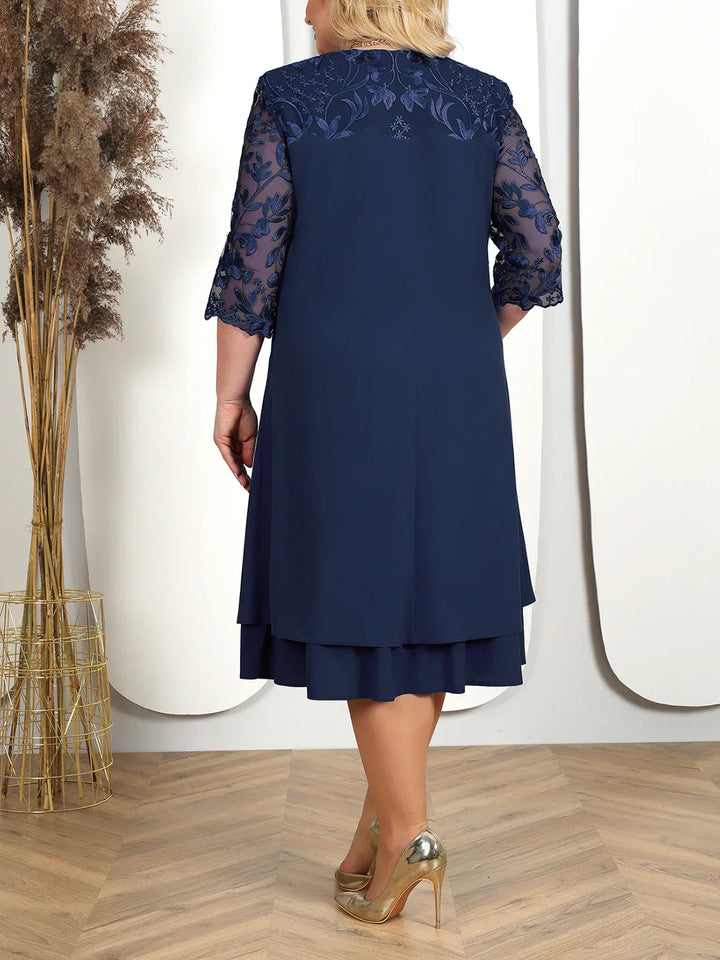 Levoire | Robe De Soirée Brodée Grande Taille Robe Maxi Confortable Pour Femmes