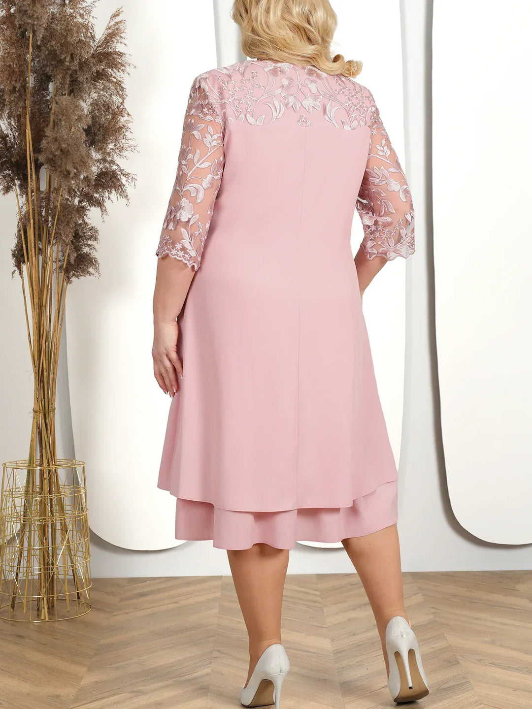 Levoire | Robe De Soirée Brodée Grande Taille Robe Maxi Confortable Pour Femmes