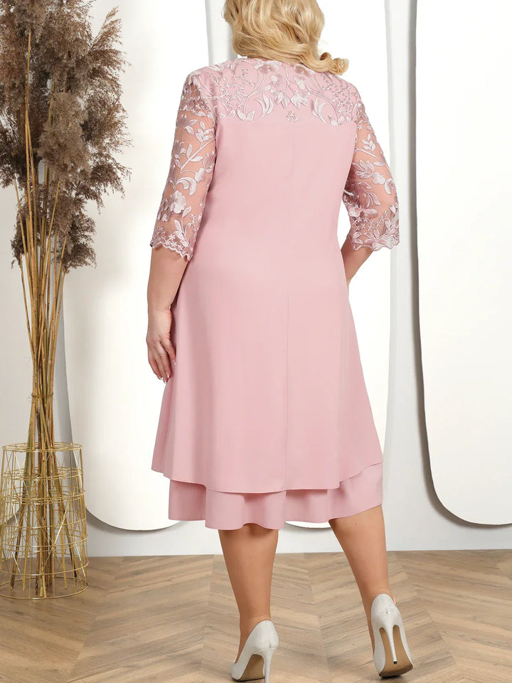 Levoire | Robe De Soirée Brodée Grande Taille Robe Maxi Confortable Pour Femmes