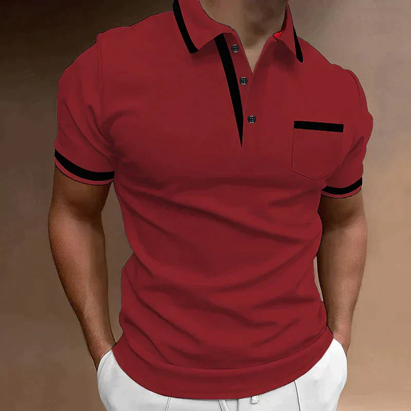 Levoire | Polo Shirt Pour Homme Pour Toutes Les Occasions Haute Qualité, Polyvalent & Confortable Rot