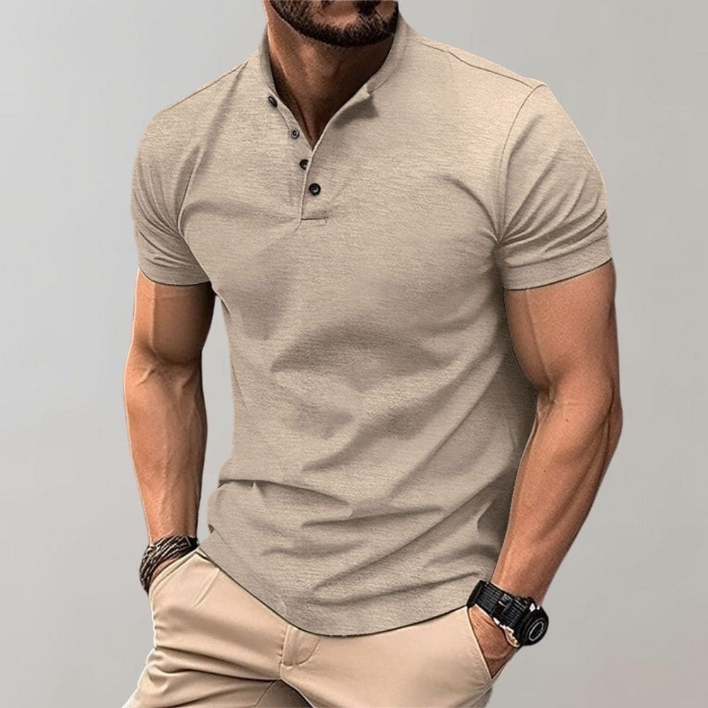 Levoire | Polo Shirt Pour Hommes Dans Un Look Décontracté De Haute Qualité, Polyvalent Et Confortable Khaki