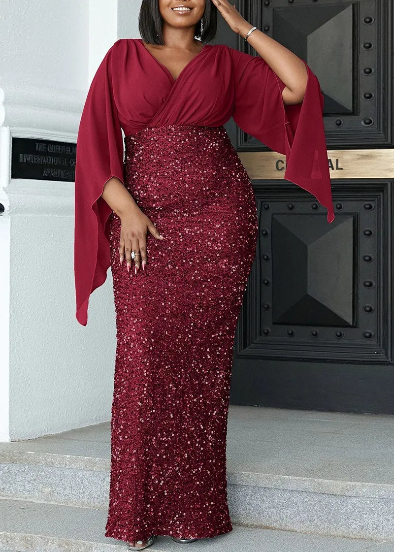 Levoire | Robe De Soirée Longue Grandes Tailles Robe Maxi Festive Pour Femmes