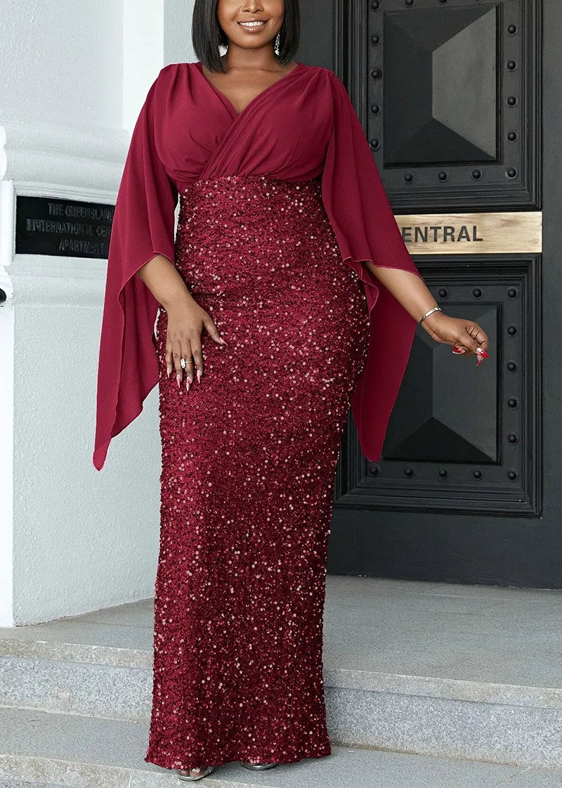 Levoire | Robe De Soirée Longue Grandes Tailles Robe Maxi Festive Pour Femmes