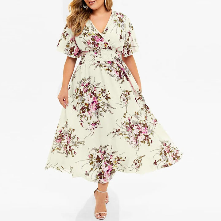 Levoire | Robe D'Été Longue Pour Femmes Maxikleid Dans Le Style Vintage Jaune