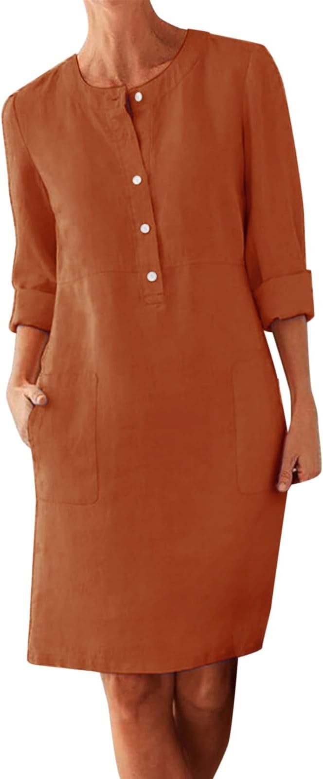 Levoire | Robe Maxi Femme Robe De Printemps Aérée Avec Silhouette Féminine Braun