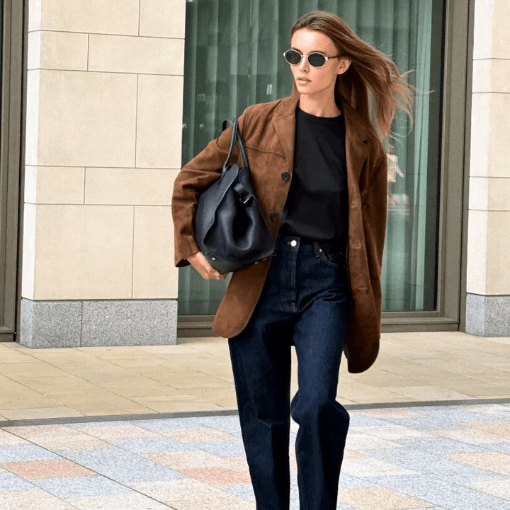Levoire | Veste Femme Chic Vintage en Daim Veste Femme Décontractée & Tendance